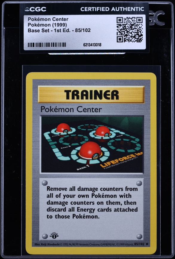 1999 Pokemon Base Set Shadowless 1st Edition Pokemon Center #85 CGC AUTH