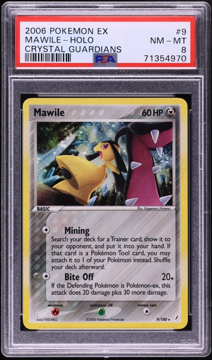 2006 Pokemon EX Crystal Guardians Holo Mawile #9 PSA 8 NM-MT