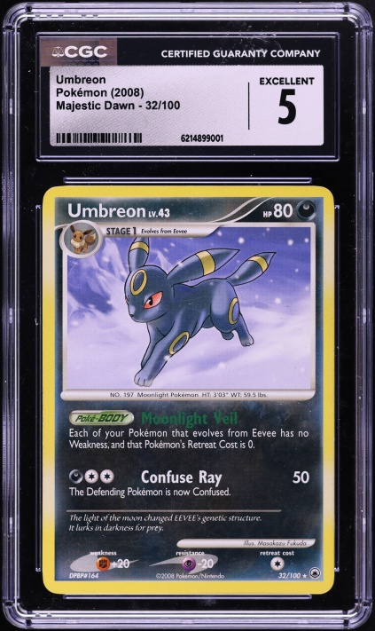 2008 Pokemon Diamond & Pearl Majestic Dawn Umbreon #32 CGC 5 EX