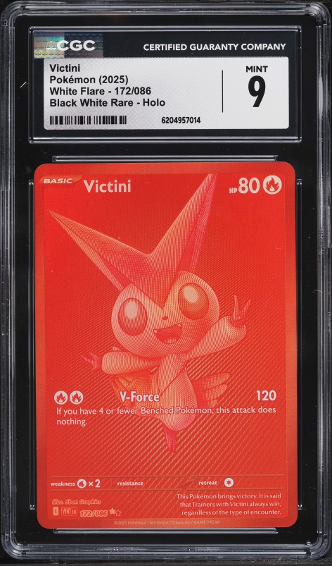 2025 Pokemon Scarlet & Violet White Flare BWR Victini #172 CGC 9 MINT