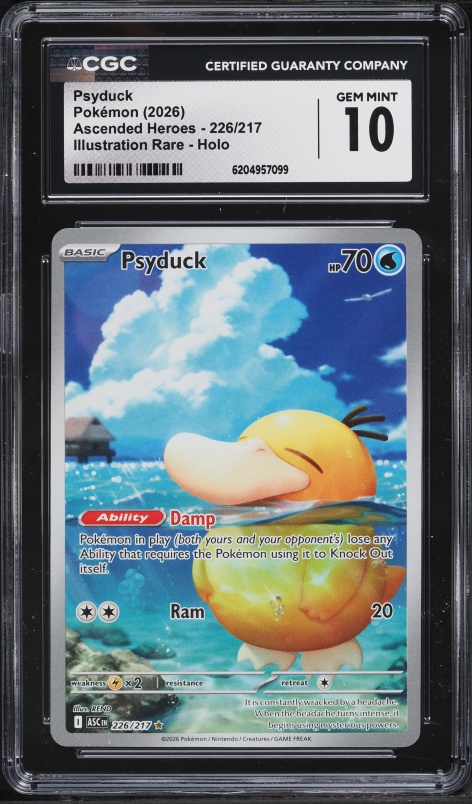 2019 Pokemon Japanese Playing Cards Old Maid Psyduck CGC 10
