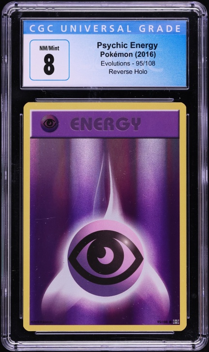 2016 Pokemon XY Evolutions Reverse Holo Psychic Energy #95 CGC 8 NM-MT