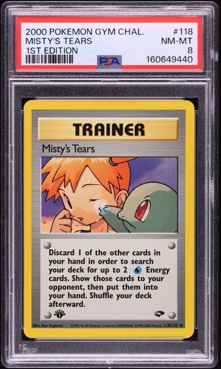 2000 Pokemon Gym Challenge 1st Edition Misty's Tears #118 PSA 8 NM-MT
