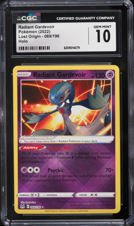 2022 Pokemon Sword & Shield Lost Origin Holo Radiant Gardevoir #69 CGC 10 GEM MINT