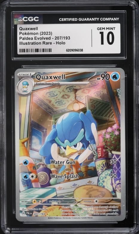 2023 Pokemon Scarlet & Violet Paldea Evolved IR Quaxwell #207 CGC 10 GEM MINT