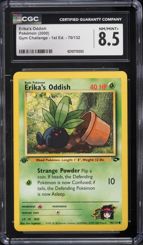 2000 Pokemon Gym Challenge 1st Edition Erika's Oddish #70 CGC 8.5 NM-MT+