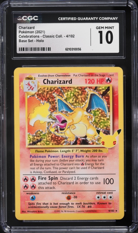 1997 Pokemon Japanese Topsun Blue Back Charizard #6 BGS 8 NM-MT on