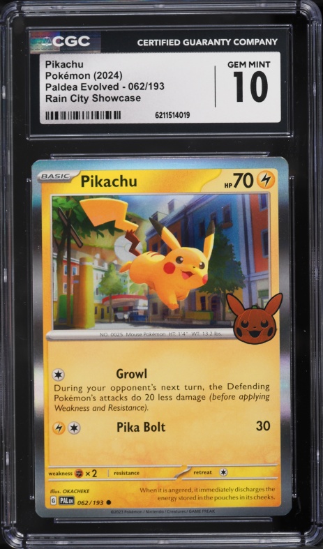 2000 Pokemon Chinese World Collection Jungle Pikachu #60 CGC 9