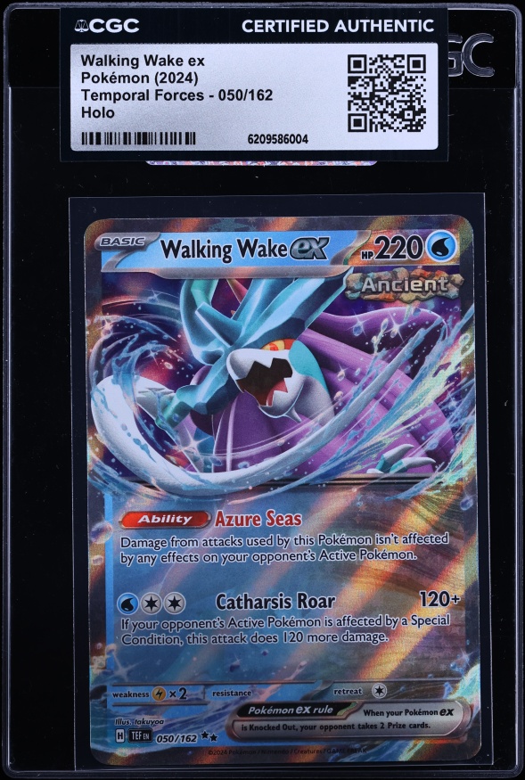 2024 Pokemon Scarlet & Violet Temporal Forces Holo Walking Wake Ex #50 CGC AUTH