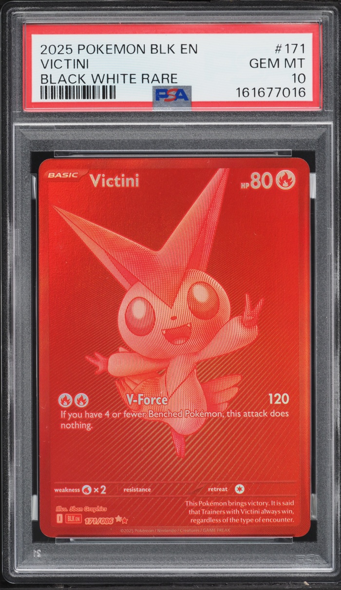 2025 Pokemon Scarlet & Violet Black Bolt BWR Victini #171 PSA 10 GEM MINT