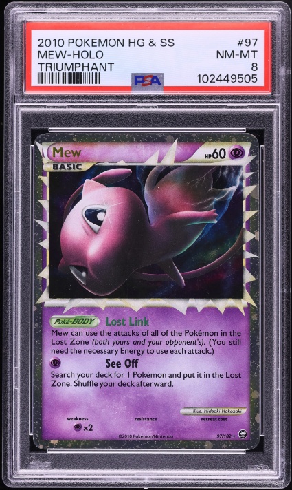 2010 Pokemon Heartgold & Soulsilver Triumphant Holo Mew #97 PSA 10