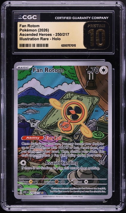 2026 Pokemon Mega Evolution Ascended Heroes IR Fan Rotom #250 CGC 10 PRISTINE