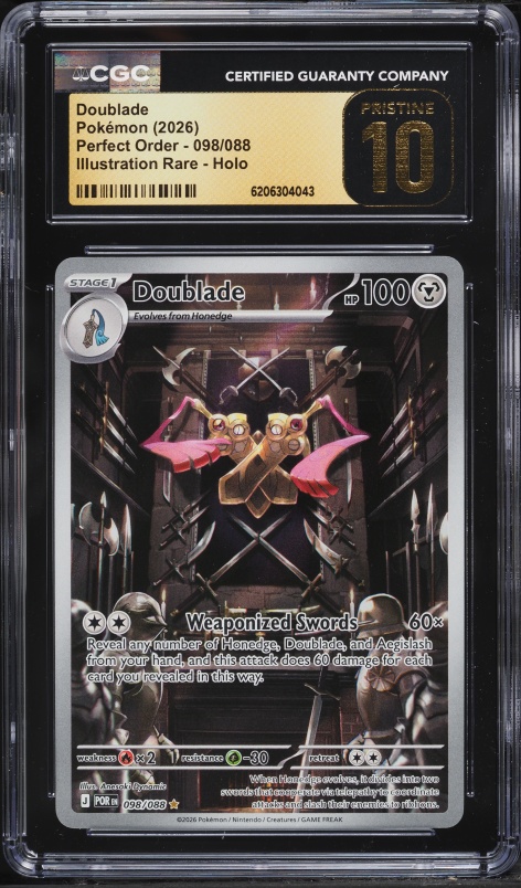 2026 Pokemon Mega Evolution Perfect Order IR Doublade #98 CGC 10 PRISTINE