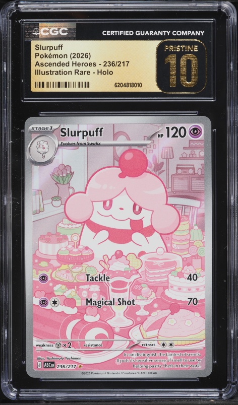 2026 Pokemon Mega Evolution Ascended Heroes IR Slurpuff #236 CGC 10 PRISTINE