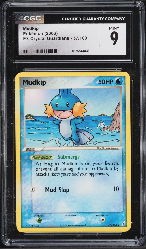 2006 Pokemon EX Crystal Guardians Mudkip #57 CGC 9 MINT