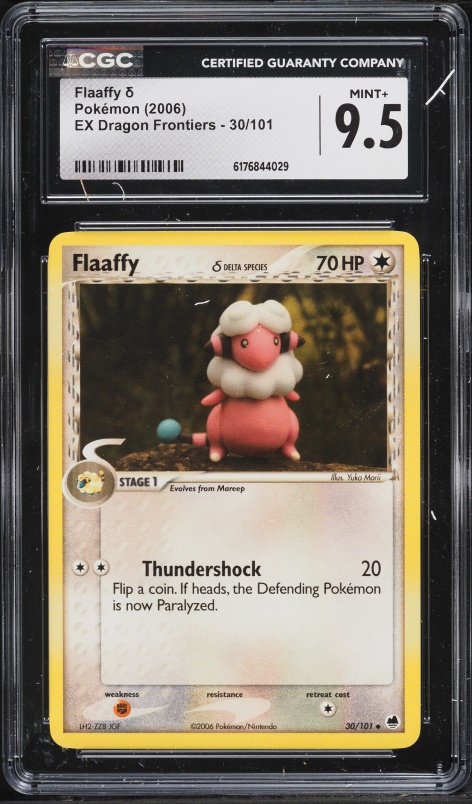 2006 Pokemon EX Dragon Frontiers Flaaffy #30 CGC 9.5 MINT+
