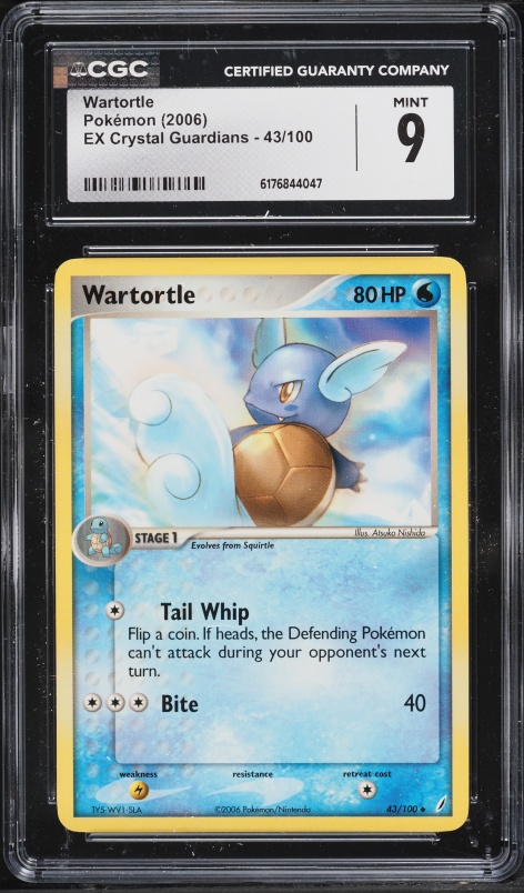 2006 Pokemon EX Crystal Guardians Wartortle #43 CGC 9 MINT