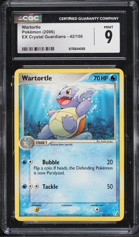 2006 Pokemon EX Crystal Guardians Wartortle #42 CGC 9 MINT