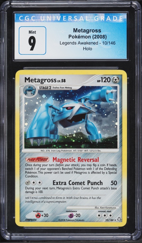 2008 Pokemon Diamond & Pearl Legends Awakened Holo Metagross #10 CGC 9 MINT