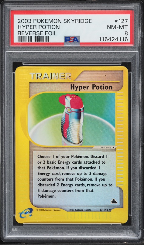 2003 Pokemon Skyridge Reverse Holo Hyper Potion #127 PSA 8 NM-MT