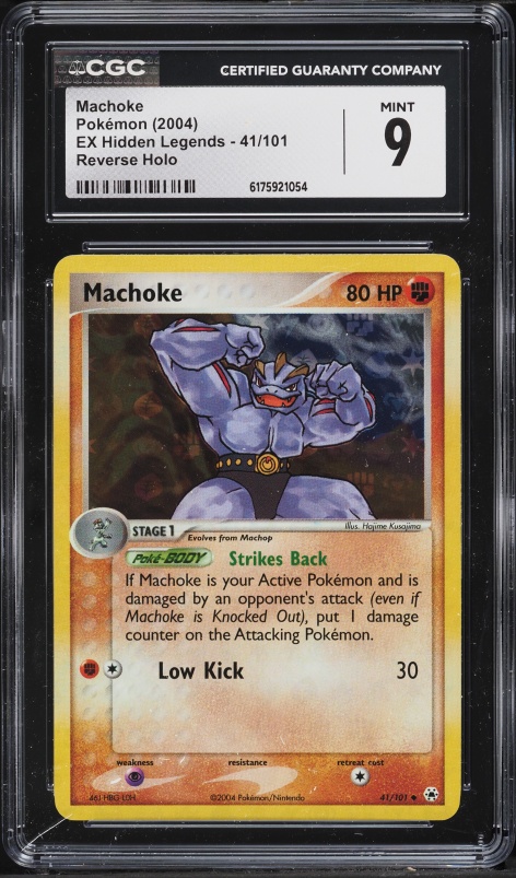 2004 Pokemon EX Hidden Legends Reverse Holo Machoke #41 CGC 9 MINT