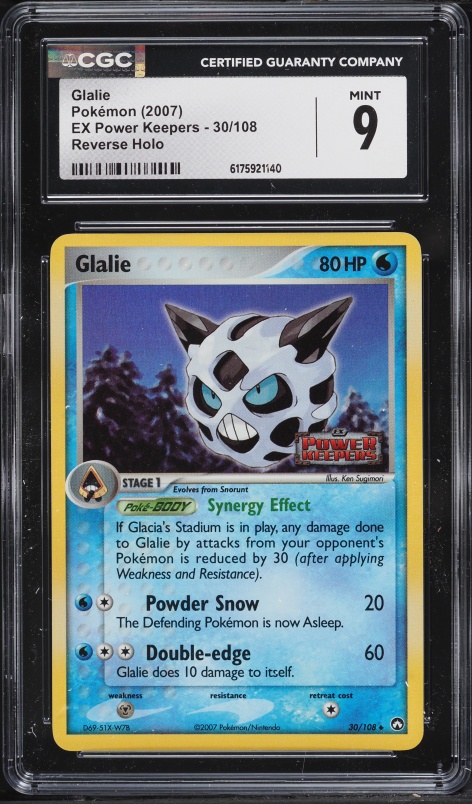 2007 Pokemon EX Power Keepers Reverse Holo Glalie #30 CGC 9 MINT