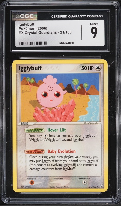 2006 Pokemon EX Crystal Guardians Igglybuff #21 CGC 9 MINT