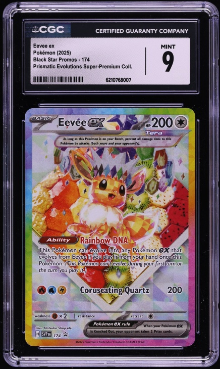 2025 Pokemon SV Promo Prismatic Evolutions Super Premium Full Art Eevee ex #174 CGC 9 MINT