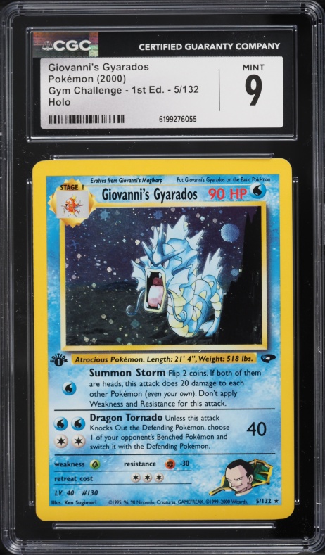 2000 Pokemon Gym Challenge 1st Edition Holo Giovanni's Gyarados #5 CGC 9 MINT