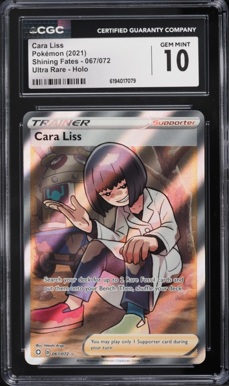 2021 Pokemon Sword & Shield Shining Fates Full Art Cara Liss #67 CGC 10 GEM MINT