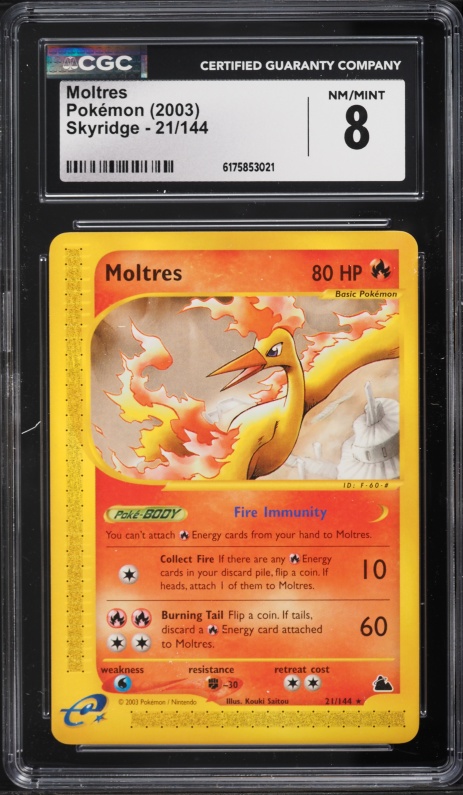 2003 Pokemon Skyridge Moltres #21 CGC 8 NM-MT