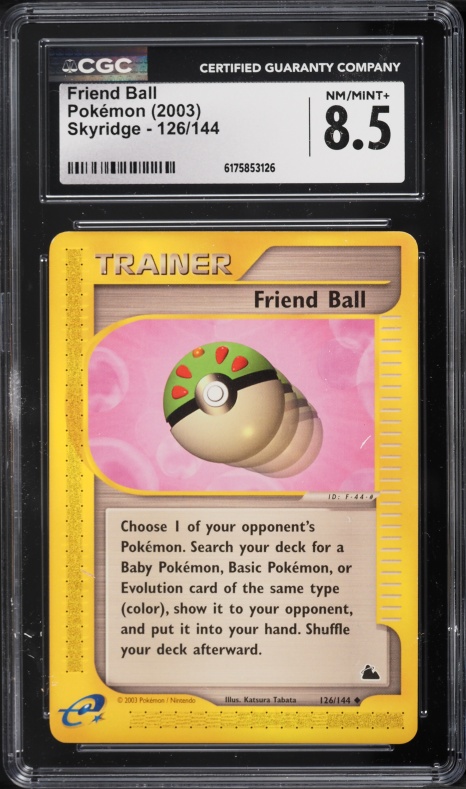 2003 Pokemon Skyridge Friend Ball #126 CGC 8.5 NM-MT+