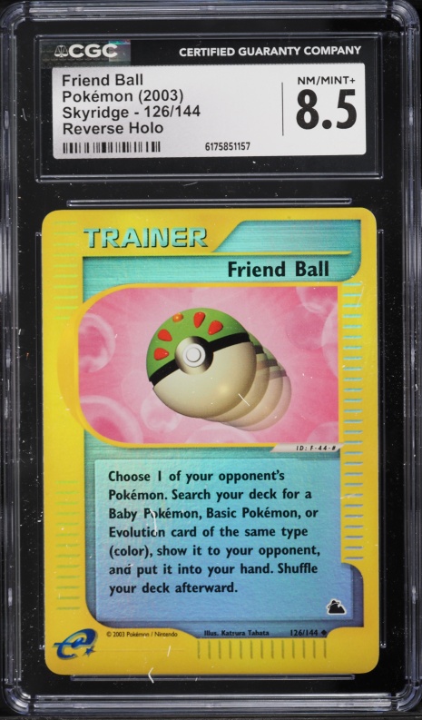 2003 Pokemon Skyridge Reverse Holo Friend Ball #126 CGC 8.5 NM-MT+
