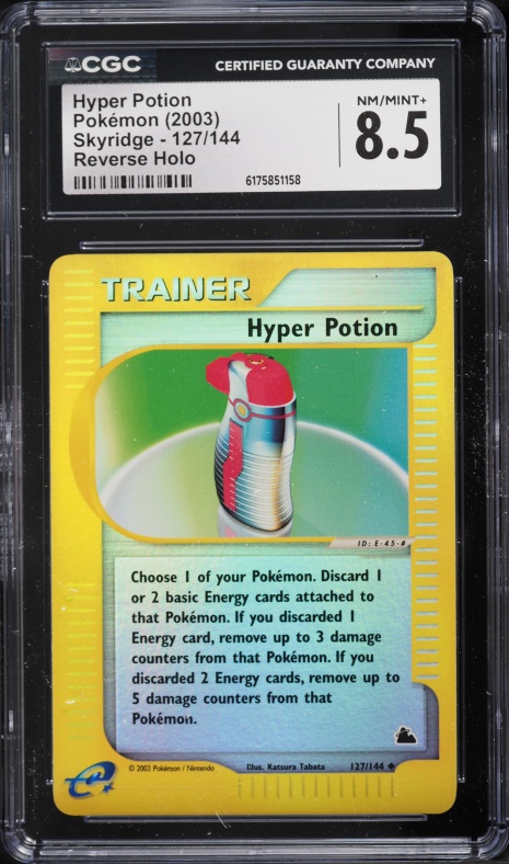 2003 Pokemon Skyridge Reverse Holo Hyper Potion #127 CGC 8.5 NM-MT+