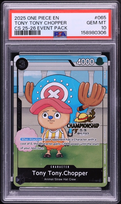 2025 One Piece Japanese Promo Tony Tony Chopper #P-101 CGC 10