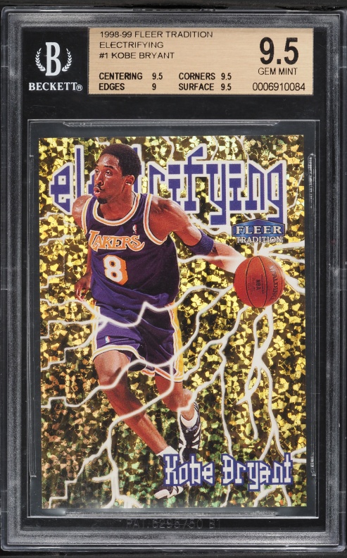 1996 Hoops Grant Hill's All-Rookie Team Kobe Bryant ROOKIE #3 PSA