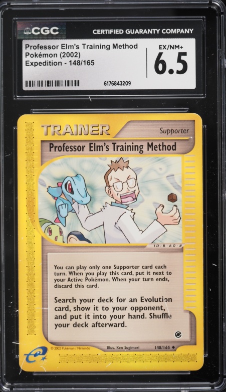 2002 Pokemon Expedition Professor Elm's Training Method #148 CGC 6.5 EXMT+