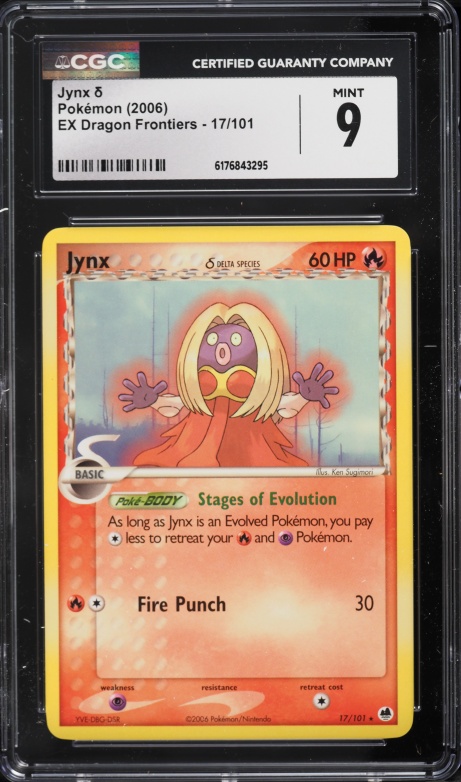 2006 Pokemon EX Dragon Frontiers Jynx #17 CGC 9 MINT
