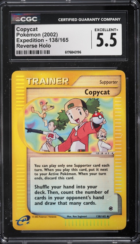 2002 Pokemon Expedition Reverse Holo Copycat #138 CGC 5.5 EX+