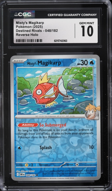 2025 Pokemon Scarlet & Violet Destined Rivals Reverse Holo Misty's Magikarp #48 CGC 10 GEM MINT