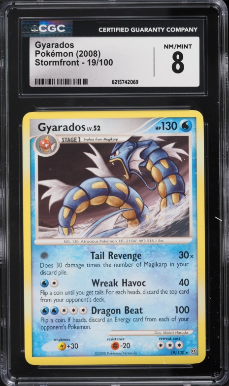 2008 Pokemon Diamond & Pearl Stormfront Gyarados #19 CGC 8 NM-MT