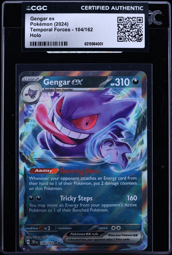 2024 Pokemon Scarlet & Violet Temporal Forces Holo Gengar EX #104 CGC AUTH