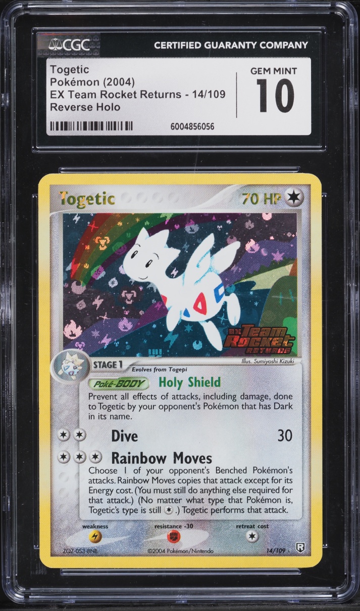 2004 Pokemon EX Team Rocket Returns Reverse Holo Togetic #14 CGC 10 GEM MINT