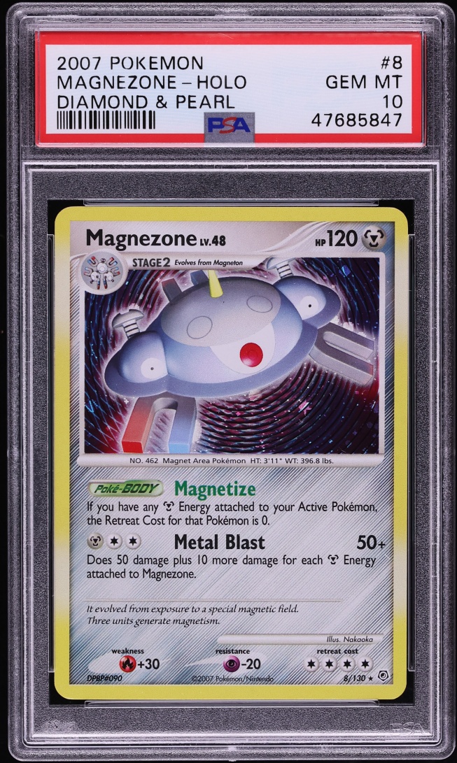 2007 Pokemon Diamond & Pearl Holo Magnezone #8 PSA 10 GEM MINT