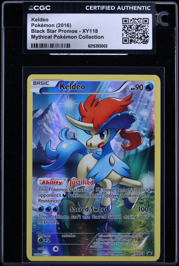 2016 Pokemon XY Black Star Promo Mythical Collection Keldeo #XY118 CGC AUTH