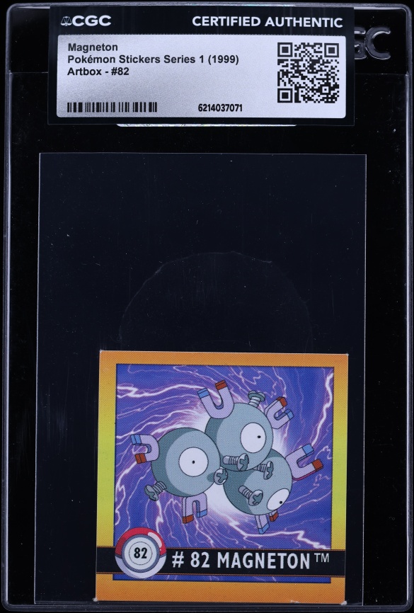 1999 Pokemon Stickers Series 1 Artbox Magneton #82 CGC AUTH