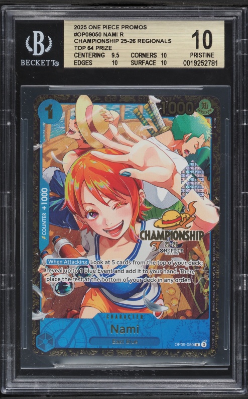 2025 One Piece X Baskin Robbins Campaign Collection Card Nami PSA