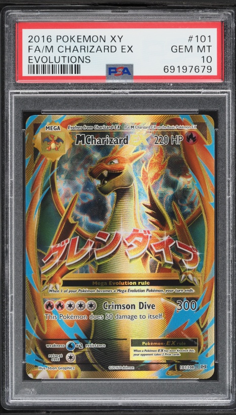 2016 Pokemon XY Evolutions Full Art M Charizard EX #101 PSA 10 GEM MINT