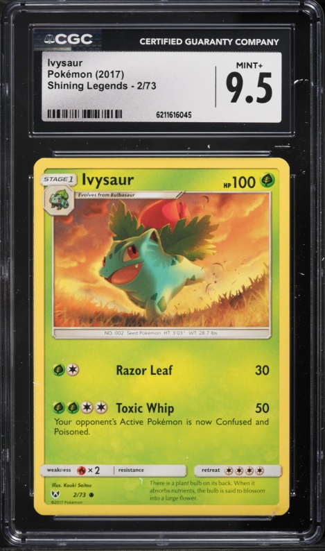 2017 Pokemon Shining Legends Ivysaur #2 CGC 9.5 MINT+