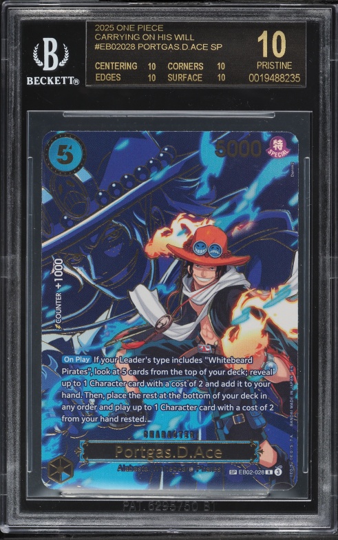 2025 One Piece Japanese Promo Cards Portgas D. Ace #P-103 CGC 10